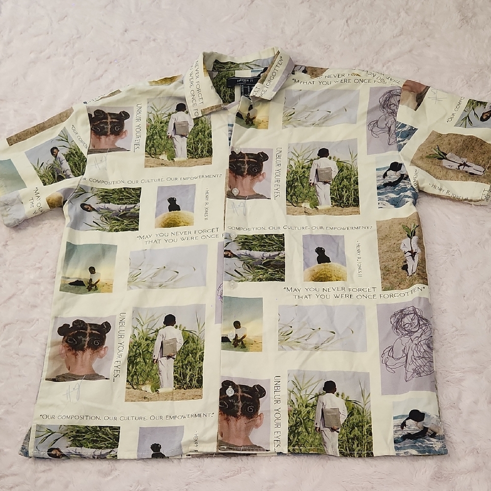 Forever 21 Multicolor Graphic Print Shirt